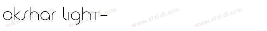 Akshar Light字体转换